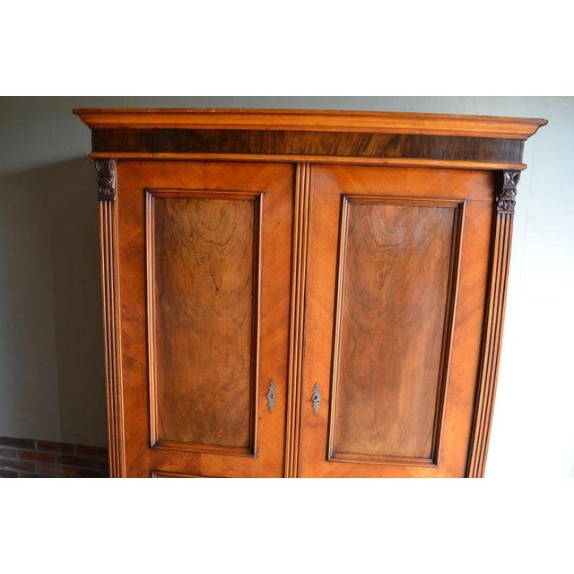 Antique Mahogany and Walnut Cabinet For Sale - Image 3 of 10