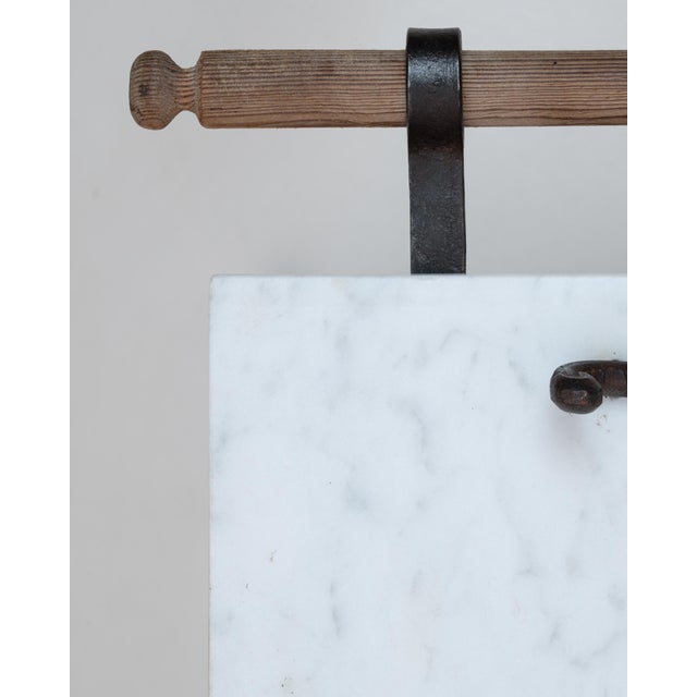 1900s French Metal Vanity With Marble Top and Mirror For Sale - Image 10 of 18