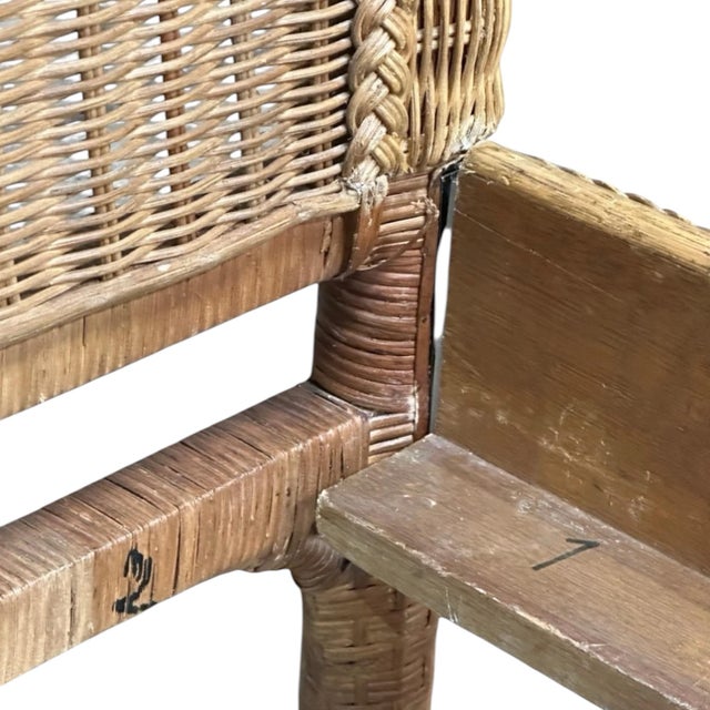 Ralph Lauren Wicker Scrolled Queen Bed For Sale - Image 9 of 9