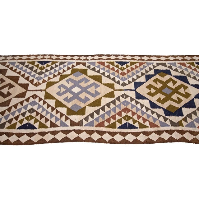 Vintage Wool Kilim Runner For Sale - Image 4 of 7