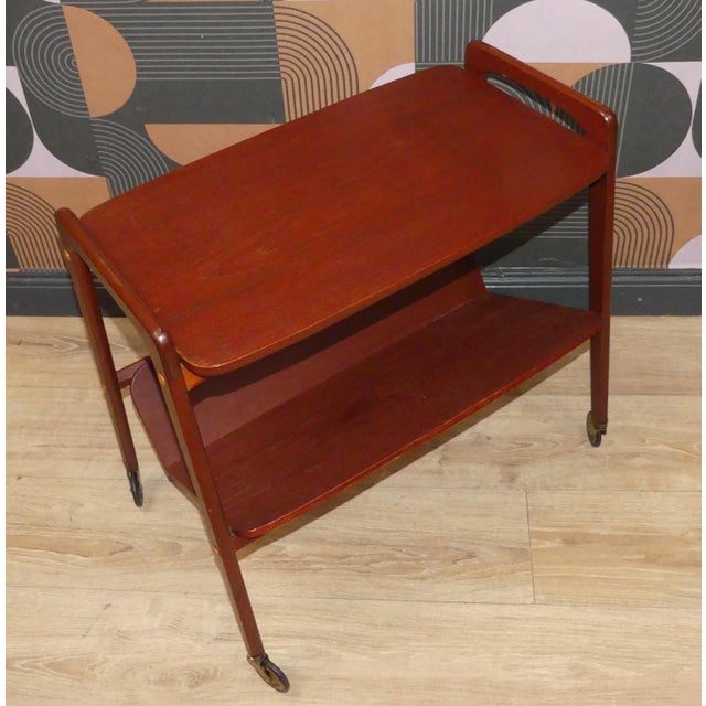 Purple Vintage Serving Trolley from Opal Möbel, 1960s For Sale - Image 8 of 9