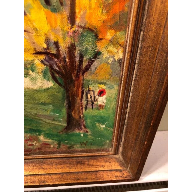 Pastoral Oil on Board of Church For Sale - Image 11 of 13
