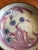 Lovely hand painted bowl with brass base Perfect catch all bowl for keys or jewelry
