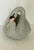 Gorgeous vintage handmade ceramic glazed gray and pink large swan figurine planter.