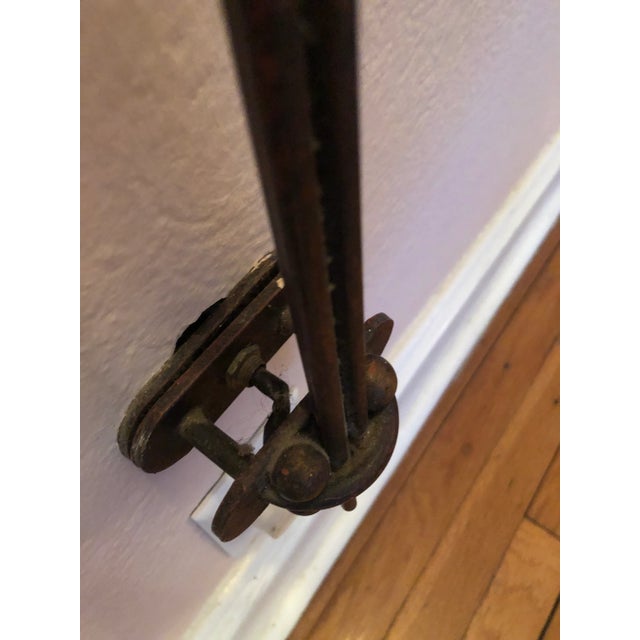 1990s Elongated Vintage Bronze Italian Wall Sconce For Sale - Image 5 of 12