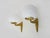 Vintage Wall Lights in Brass and Opaline Glass, 1980s, Set of 2 For Sale - Image 4 of 11