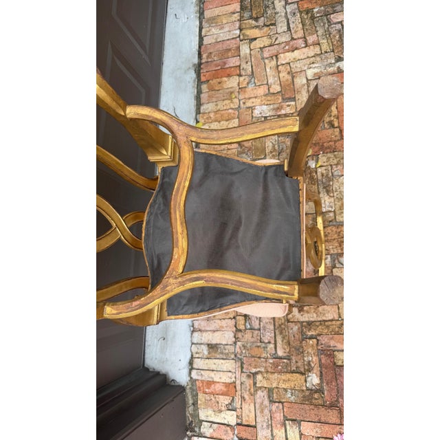 Pair of 1980s Gilded Hollywood Regency Side Chairs in the Style of Rose Tarlow For Sale - Image 12 of 17