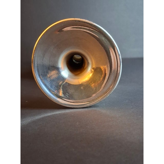 Contemporary 1990s Handcrafted Sterling Silver & Iridescent Art Glass Kiddush Cup - "Borei P'ri Hagafen" Blessing - Judaica Gift For Sale - Image 3 of 18