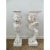 Early 21st Century Pair of Grand Tour Roman Lion Pedestals in Distressed White Plaster For Sale - Image 5 of 13