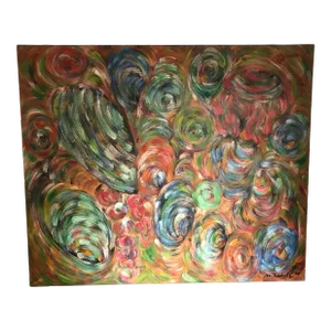 Dancing Eyes Original Abstract Expressionism Oil Painting by Monique Nichols