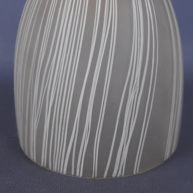 Modern Brass Striped Opaline and Murano Glass Pendant by Murano for Murano, 1960 For Sale - Image 13 of 17