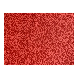 Vintage Schumacher Coral Leaf Pattern Fabric - 2 Yards For Sale