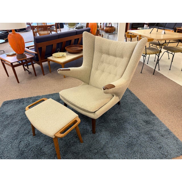 1950s Mid Century Modern Danish Papa Bear Chair Possibly by Hans Wegner For Sale - Image 11 of 12