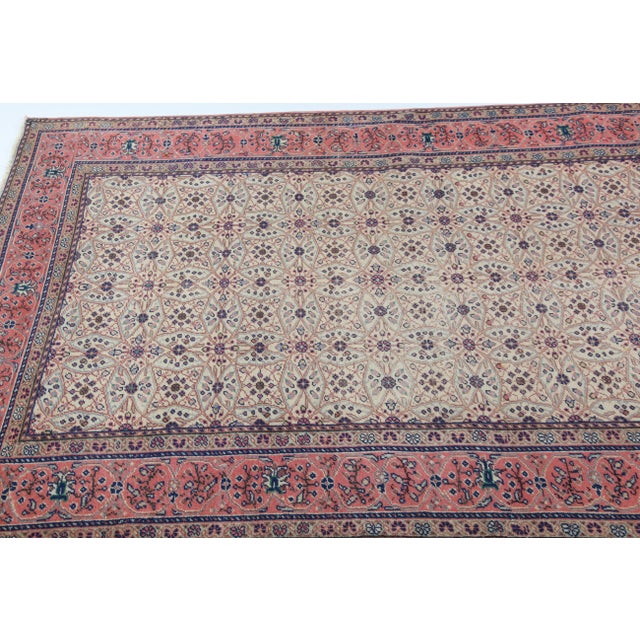 Beige Mid 20th Century Decorative Anatolian Rug With Medallion & Botanical Border - 3' 10'' X 5' 9'' For Sale - Image 8 of 12