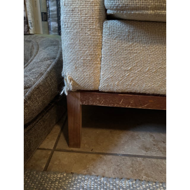 Vintage 1950s Mid-Century Modern Knoll Sofas With Walnut Bases For Sale - Image 13 of 15