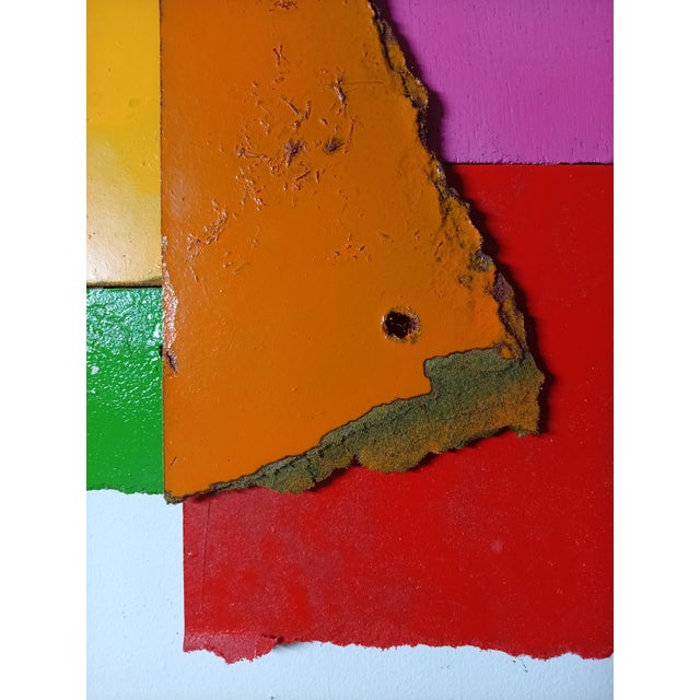 Contemporary Abstract Aerosol on Assembled Masonite (Isorel) "Untitled 198" by Andre Debono For Sale - Image 6 of 9