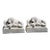 Sleeping Lion Monument Statuary Statues - Set of 2 For Sale