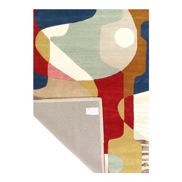 Modern Pasargad DC Fine Hand Tufted Abstract Rug For Sale - Image 3 of 5