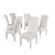 6 White Upholstered High Back Parsons Dining Chairs For Sale - Image 4 of 17