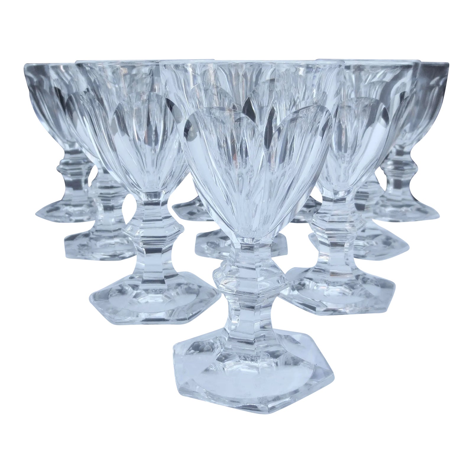 Baccarat Harcourt 1841 Port Wine - Set of 10 | Chairish