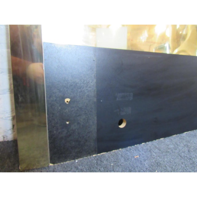 Black Mid 20th Century Vintage Mirrored Headboard in the Style of Paul Evans For Sale - Image 8 of 9