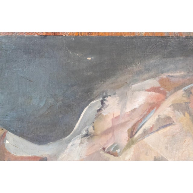 Mid-Century Modern Abstract Cubist Reclining Nude Female Figure Painting For Sale - Image 10 of 14