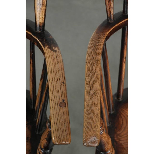 Antique English Highback Windsor Dining Chairs, Set of 4 For Sale - Image 9 of 18