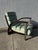 Attributed to Jay Spectre Eclipse Lounge Chair for Century – Postmodern Chrome Armchair – Mint Green Leather Sculptural Chair – 1980s Designer Seating For Sale - Image 9 of 12