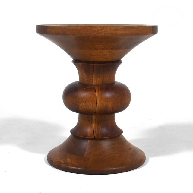 Wood Eames Walnut Time-Life Stool by Herman Miller 1965 For Sale - Image 7 of 9