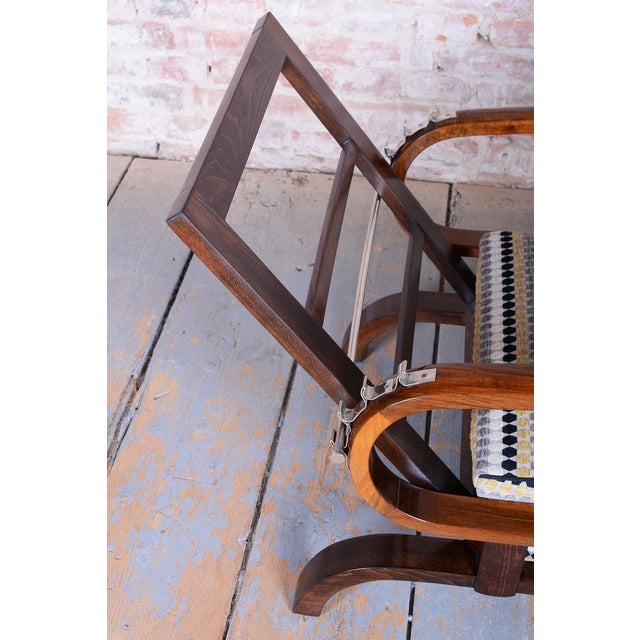 1920s Art Deco Adjustable Armchairs from J. Halabala, Czech, 1920s, Set of 2 For Sale - Image 5 of 18