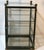 Hollywood Regency Brass Metal & Glass Square Footed Tabletop Curio Cabinet Vitrine For Sale In West Palm - Image 6 of 12