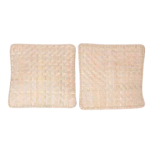 Pair of Woven Reed Pillows