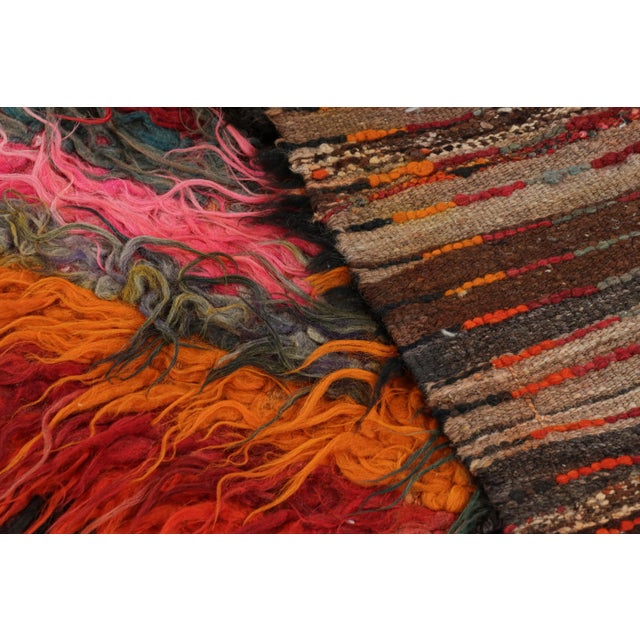 Textile Vintage Tulu Runner Rug With Colorful Geometric Patterns, From Rug & Kilim For Sale - Image 7 of 7