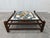 Small vintage coffee table in teak wood and hand-painted ceramic tiles from Brazil. Made in the 1970s, it is striking for...