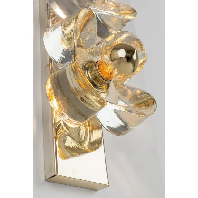 Metal Glass Wall Light attributed to Sische, Germany, 1970s For Sale - Image 7 of 10