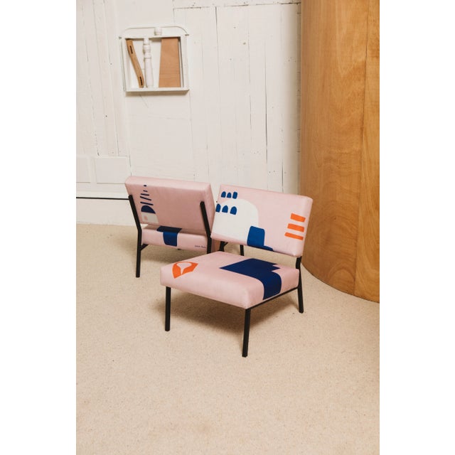 Not Yet Made - Made To Order Babylone Pink O2 Armchair by Babel Brune For Sale - Image 5 of 8