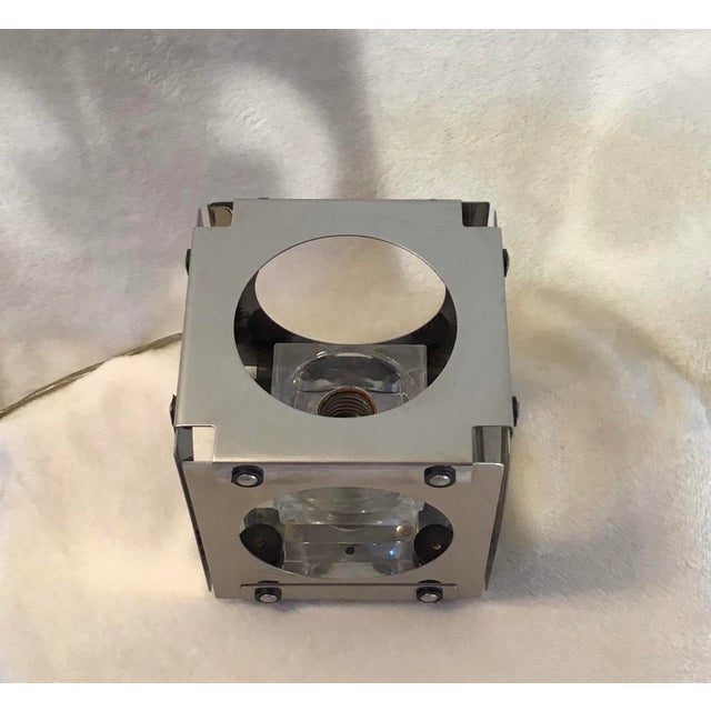 Vintage Peill & Putzler Cube Chrome With Ice Cube Glass Industrial