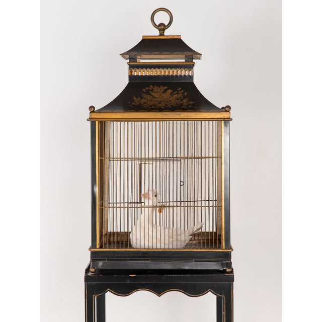 Regency Style Tole Birdcage on Stand, Usa, 20th Century For Sale - Image 10 of 10