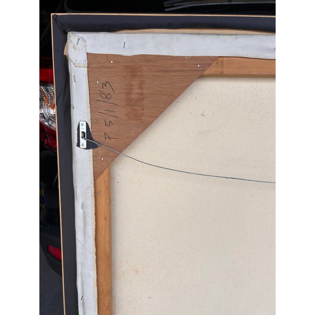 Large Vintage Abstract Expressionist Geometric New York School 80s For Sale In Denver - Image 6 of 8