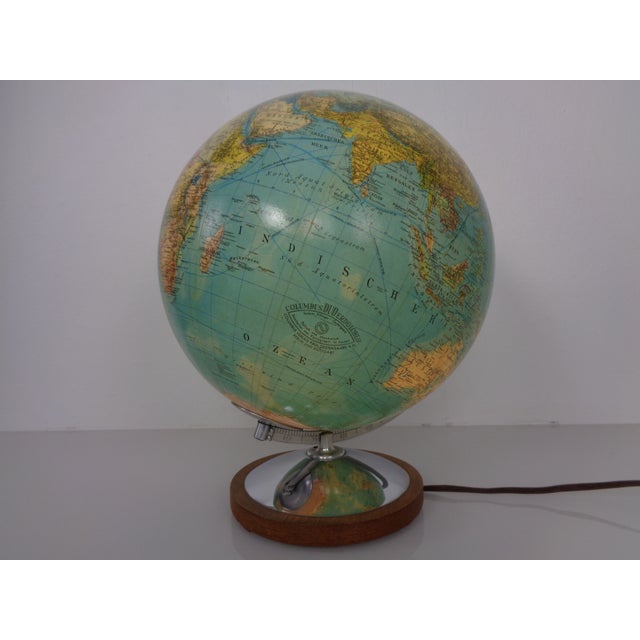 Vintage Illuminated Duo Glass Globe by Paul Oestergaard for Columbus, Germany, 1950s For Sale - Image 11 of 18