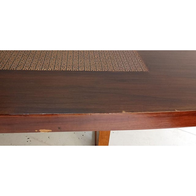 Adjustable Table with Decorative Copper Countertop For Sale - Image 4 of 15