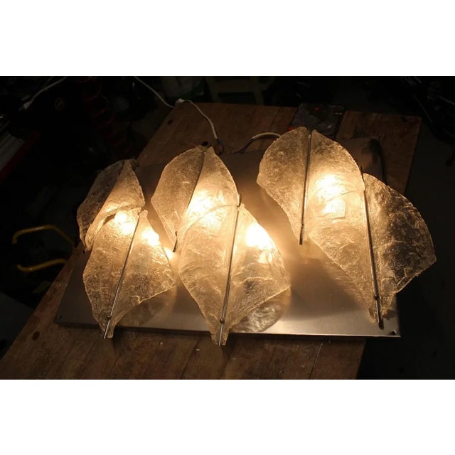 1970s Italian Murano Glass Wall Lamp from Mazzega, 1970s For Sale - Image 5 of 12