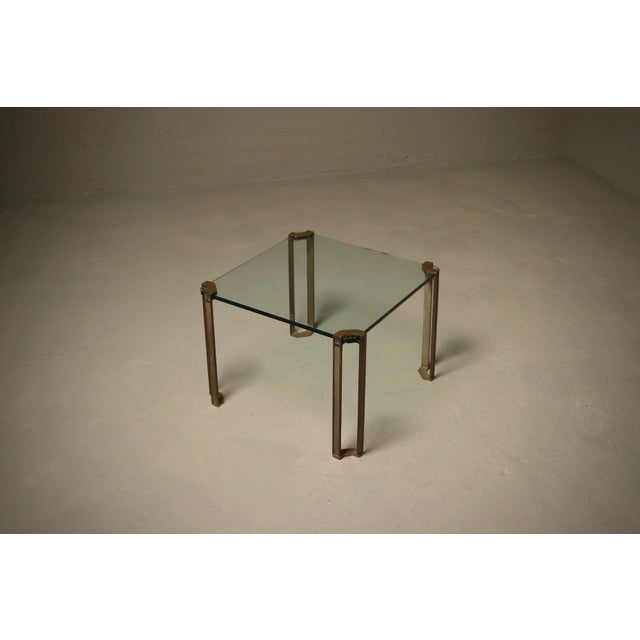 Brass and Glass Coffee Table by Peter Ghyczy, 1970s For Sale - Image 9 of 9