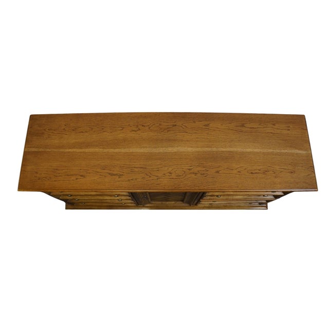 Late 20th Century Drexel Heritage Chartwell Collection Rustic European 69" Triple Door Dresser For Sale - Image 14 of 16