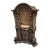 Rare Hand Painted Spanish 1800s Corner Cupboard For Sale