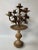 Metal Antique Italian Gilded Wood and Tole Candelabra for 5 Candles For Sale - Image 7 of 7