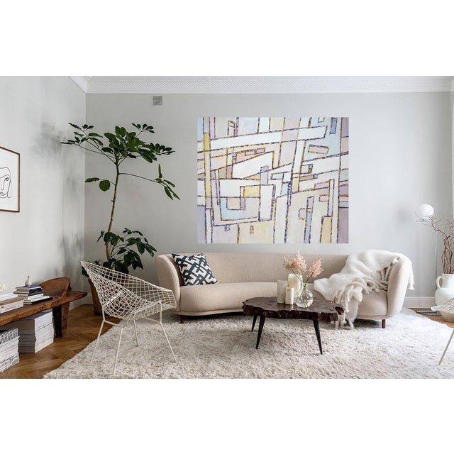 Gray Abstraction 30.Original Modern Hand Painting For Sale - Image 8 of 9