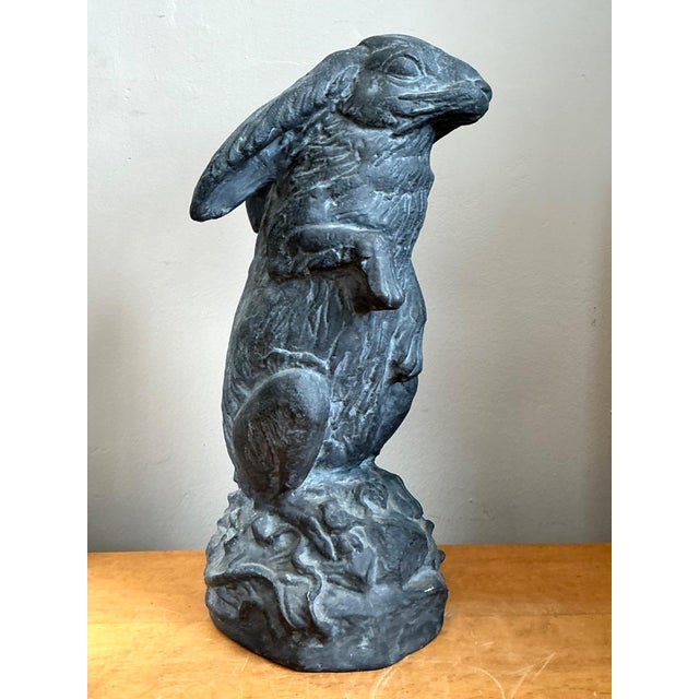 Vintage Cast Ecoplaster Rabbit Sculpture For Sale - Image 15 of 15