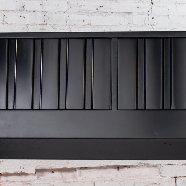 Mid-20th Century MCM King Size Bookcase Headboard by Sligh Furniture Cross Country Line With Black Painted Frame For Sale - Image 16 of 18