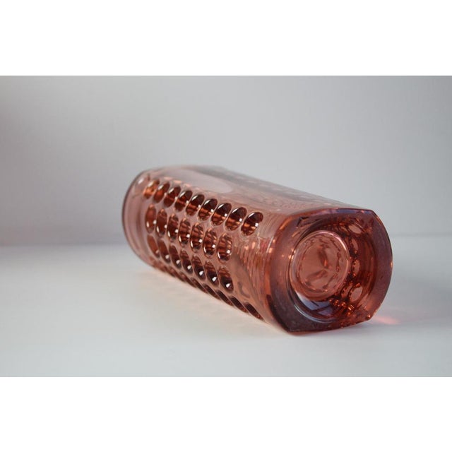 Mid-Century Modern Pink Pressed Glass Vase by Rudolf Jurnikl, 1960 For Sale - Image 9 of 12